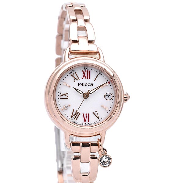 シチズン ウィッカ wicca ソーラーテック電波時計 ブレスライン #ときめくダイヤ 「広告着用モデル」 KL0-561-15 レディース