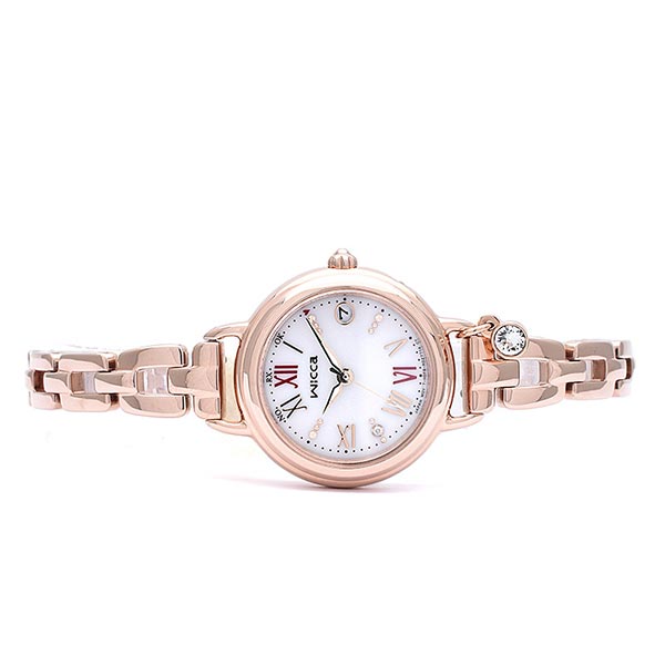 シチズン ウィッカ wicca ソーラーテック電波時計 ブレスライン #ときめくダイヤ 「広告着用モデル」 KL0-561-15 レディース