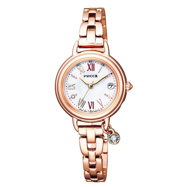 シチズン ウィッカ wicca ソーラーテック電波時計 ブレスライン #ときめくダイヤ 「広告着用モデル」 KL0-561-15 レディース