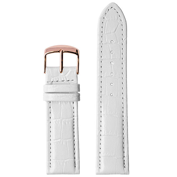 替えベルト 22mm ピンクゴールド/ホワイト CP-WH22-PG ユニセックス