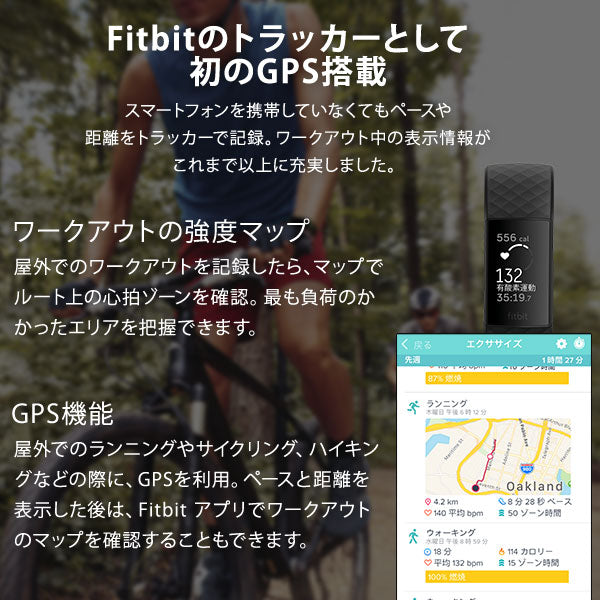 フィットビット Fitbit Charge4 チャージ4 FB417BKBK-FRCJK ユニセックス GPS搭載