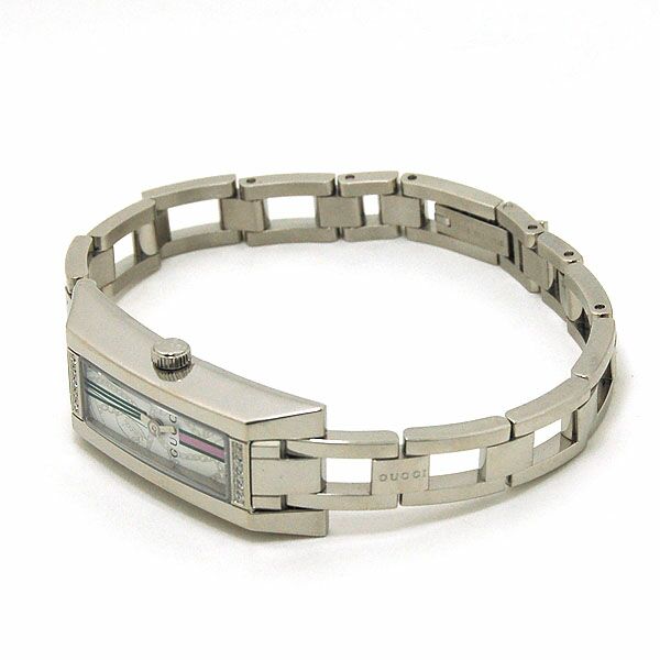 グッチ GUCCI バングルウォッチ 10Pダイヤチェーン柄 YA110506 レディース