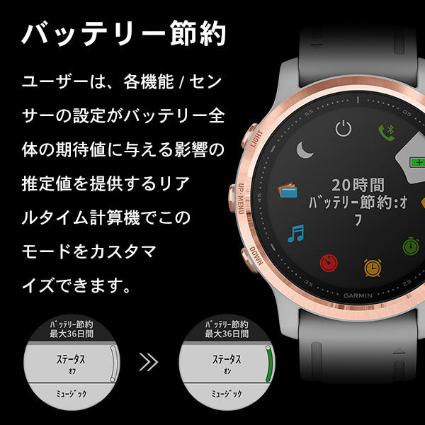 ガーミン GARMIN fenix6S Pro Dual Power 0100240921 ユニセックス