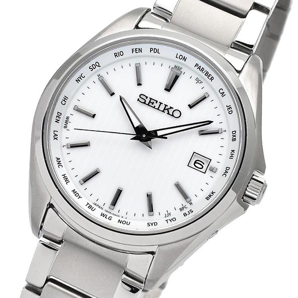 セイコーセレクション SEIKOSELECTION ワールドタイム ソーラー電波 チタン SBTM287 メンズ