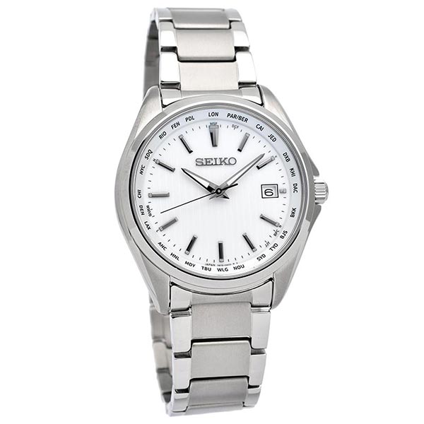 セイコーセレクション SEIKOSELECTION ワールドタイム ソーラー電波 チタン SBTM287 メンズ