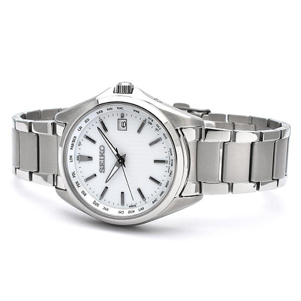 セイコーセレクション SEIKOSELECTION ワールドタイム ソーラー電波 チタン SBTM287 メンズ