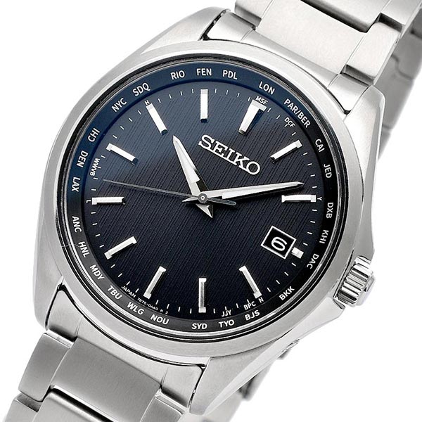 セイコーセレクション SEIKOSELECTION ワールドタイム ソーラー電波 チタン SBTM291 メンズ