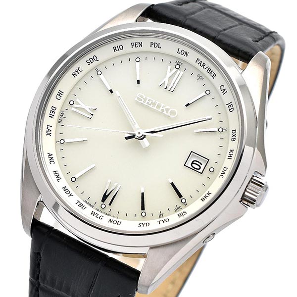セイコーセレクション SEIKOSELECTION ワールドタイム ソーラー電波 チタン SBTM295 メンズ