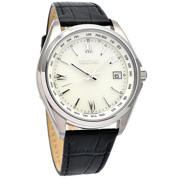 セイコーセレクション SEIKOSELECTION ワールドタイム ソーラー電波 チタン SBTM295 メンズ