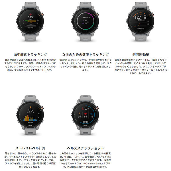 ガーミン GARMIN Forerunner 255S PowderGrey 010-02641-62 ユニセックス