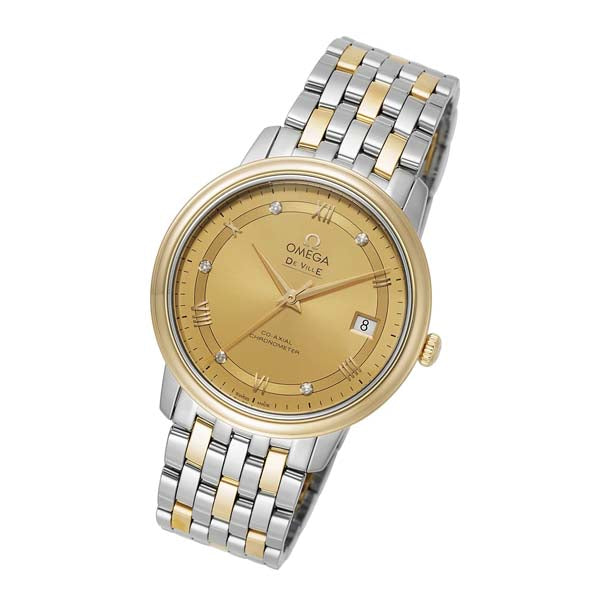 オメガ デビル OMEGA PRESTIGE コーアクシャル クロノメーター 36.8mm 424.20.37.20.58.002 メンズ