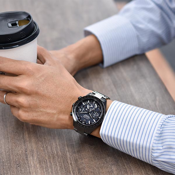 シチズン アテッサ ATTESA ACT Line Black Titanium Series CC4055-65E メンズ