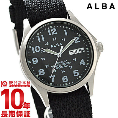 セイコー アルバ ALBA 20気圧防水 ブラック×ブラック APBT211 メンズ 腕時計 時計