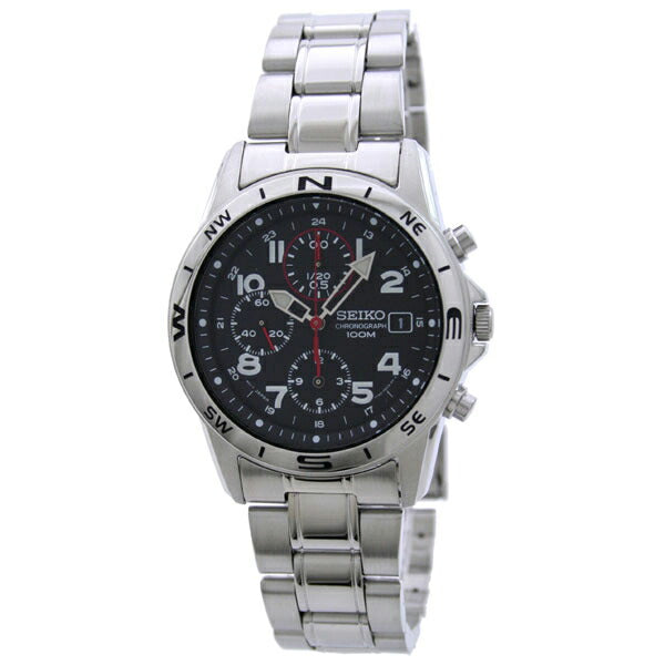 セイコー 逆輸入モデル SEIKO クロノグラフ 10気圧防水 SND375P1(SND375P) メンズ 腕時計 時計
