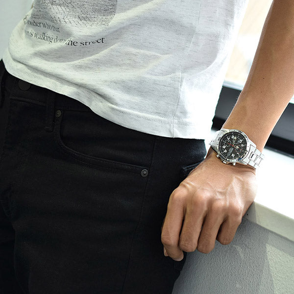 セイコー 逆輸入モデル SEIKO クロノグラフ 10気圧防水 SND375P1(SND375P) メンズ 腕時計 時計