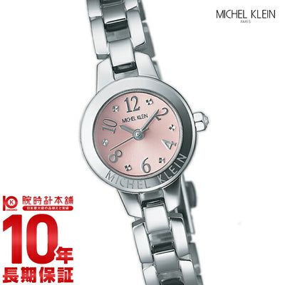 ミッシェルクラン MICHELKLEIN 縁刻印ブレスタイプ ピンクダイヤル クオーツ AJCK019 レディース 腕時計 時計