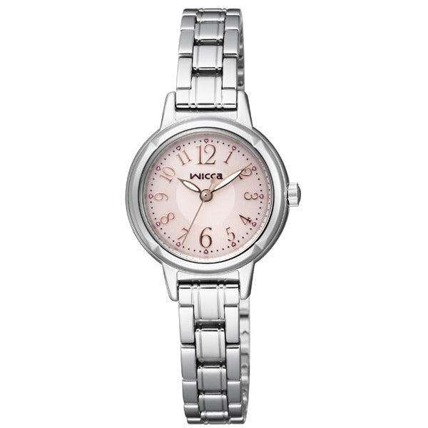 シチズン ウィッカ CITIZEN wicca KH9-914-91 エコドライブ ソーラー 腕時計 レディース 時計 ピンクダイヤル メタルバンド