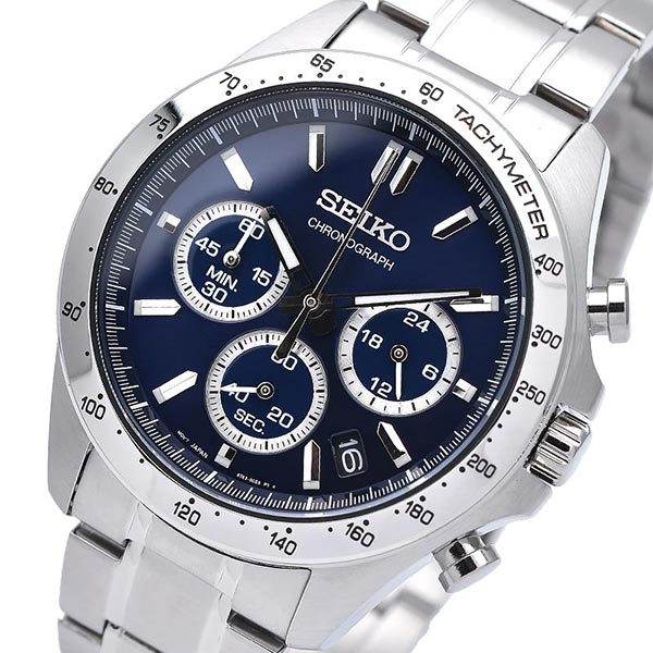 セイコーセレクション SEIKOSELECTION 10気圧防水 ネイビー×シルバー 