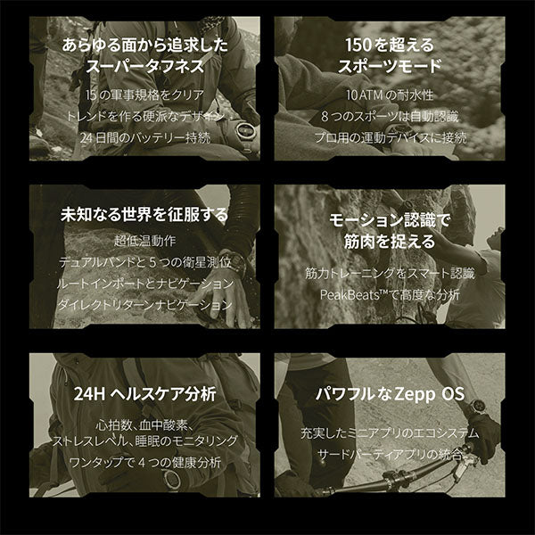 アマズフィット Amazfit T-Rex2 アストロブラック＆ゴールド SP170045-AB ユニセックス
