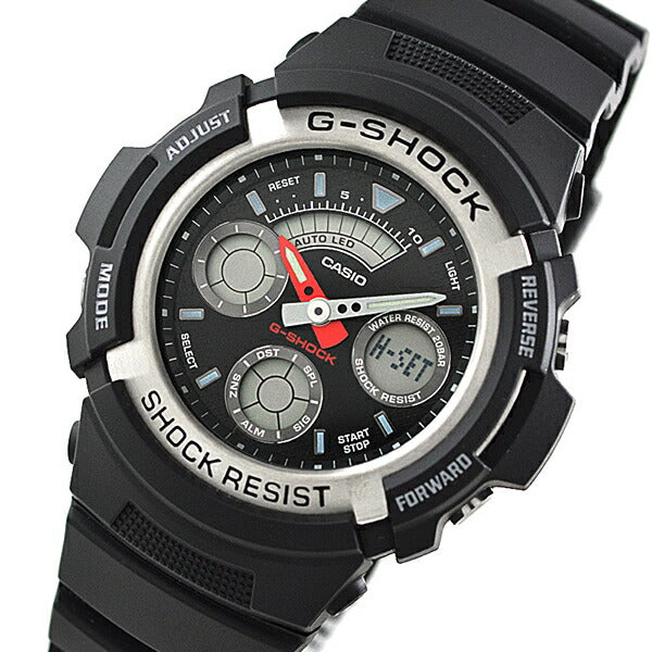 カシオ Ｇショック G-SHOCK STANDARD アナログ/デジタルコンビネーションモデル ブラック×ブラック AW-590-1AJF メンズ