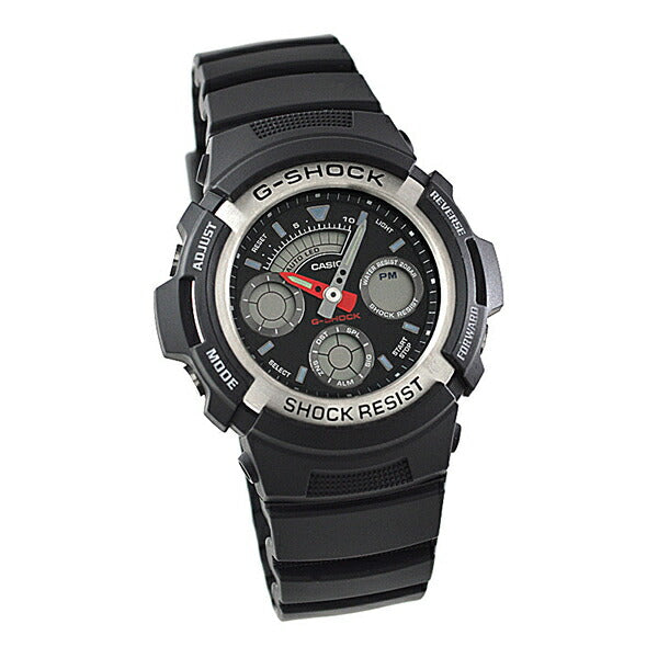 カシオ Ｇショック G-SHOCK STANDARD アナログ/デジタルコンビネーションモデル ブラック×ブラック AW-590-1AJF メンズ