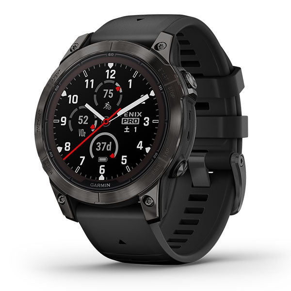 ガーミン GARMIN fenix 7 PRO Sapphire DualPower CarbonGray Titanium with BlackBand 010-02777-52 ユニセックス