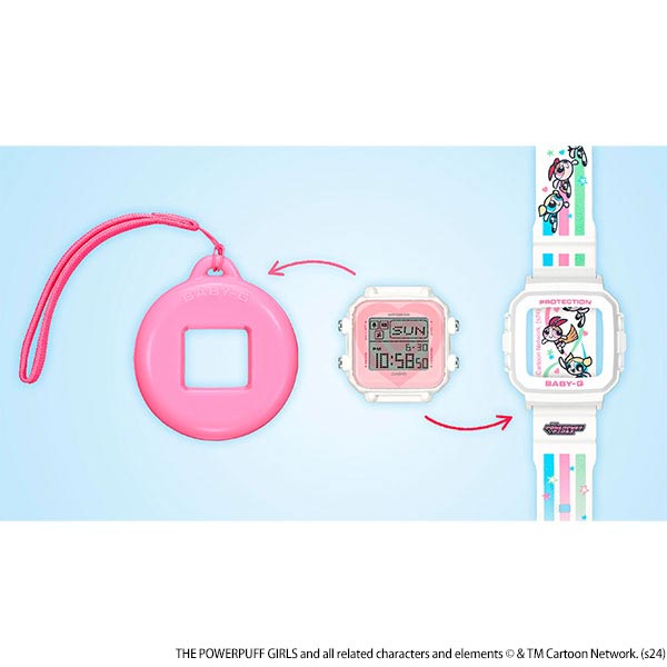 カシオ ベビーＧ BABY-G BABY-G+PLUS The Powerpuff Girlsコラボレーションモデル BGD-10KPP-7JR レディース
