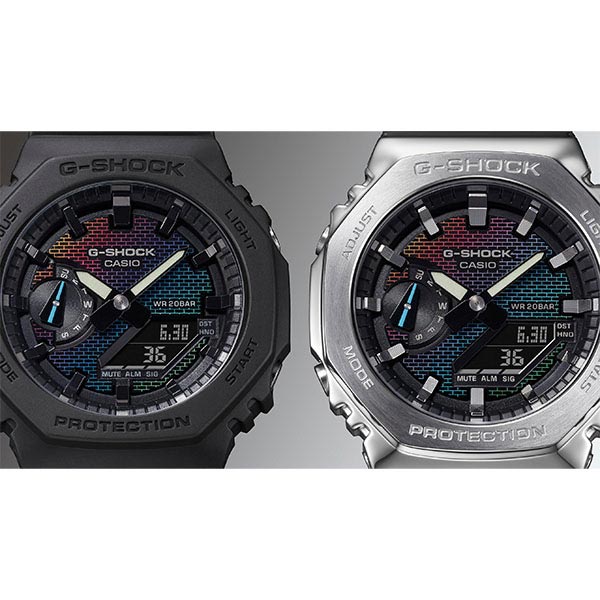 カシオ Ｇショック G-SHOCK Rainbow Brick Wall GM-2100RW-1AJF メンズ
