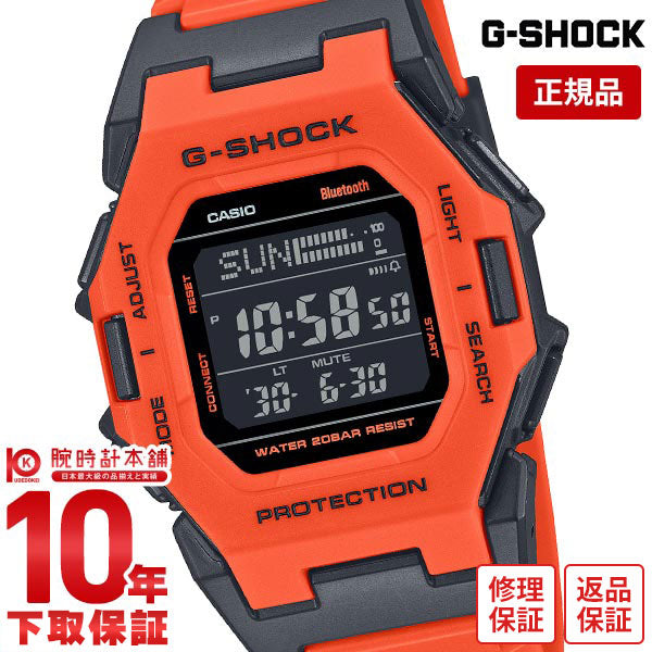 カシオ Ｇショック G-SHOCK Functional Logo Bluetooth デジタル ブラック オレンジ GD-B500FL-4JF メンズ