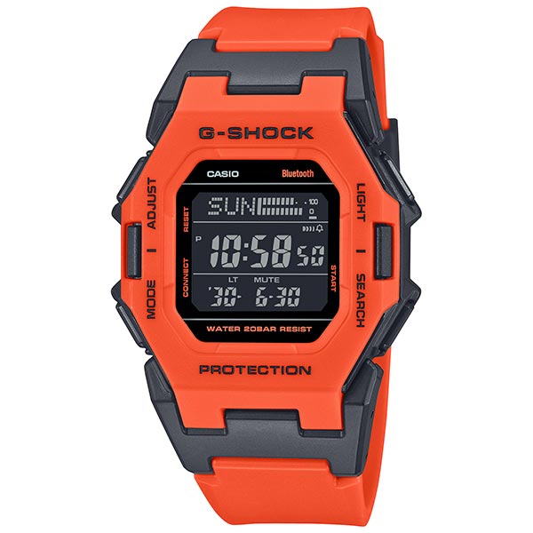 カシオ Ｇショック G-SHOCK Functional Logo Bluetooth デジタル ブラック オレンジ GD-B500FL-4JF メンズ