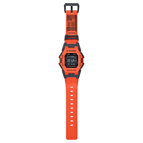 カシオ Ｇショック G-SHOCK Functional Logo Bluetooth デジタル ブラック オレンジ GD-B500FL-4JF メンズ