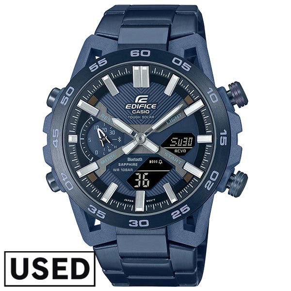 カシオ エディフィス EDIFICE COOL BLUE EDITION ソーラー Bluetooth ワントーン ビジネス カジュアル ECB-2000YCB-2AJF メンズ