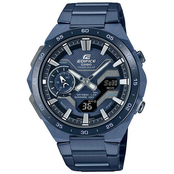 カシオ エディフィス EDIFICE COOL BLUE EDITION ソーラー Bluetooth ワントーン ビジネス カジュアル ECB-2200YCB-2AJF メンズ
