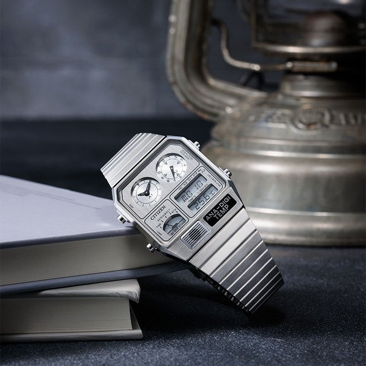 シチズン  シチズンコレクション CITIZEN COLLECTION レコードレーベル メタリック アナデジテンプ 特定店限定モデル500本 JG2101-51H ユニセックス フルメタル
