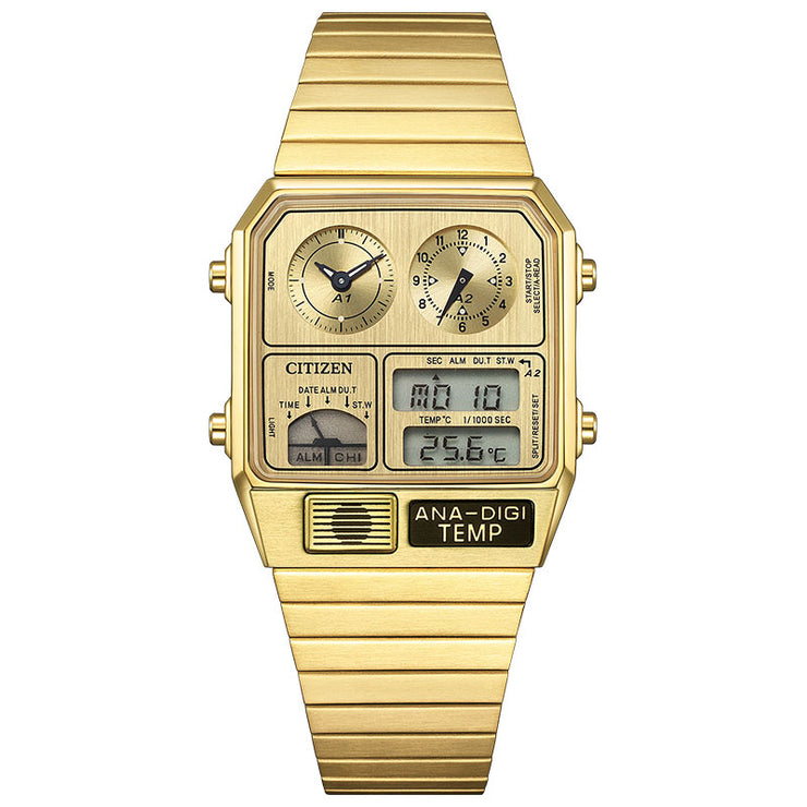 シチズン  シチズンコレクション CITIZEN COLLECTION レコードレーベル メタリック アナデジテンプ 特定店限定モデル400本 JG2103-56P ユニセックス フルメタル