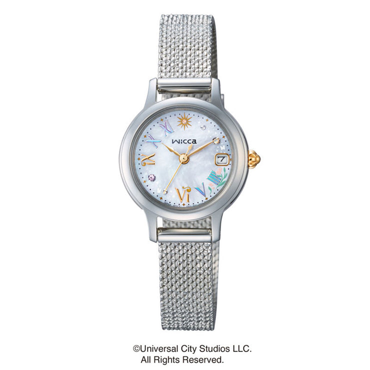 シチズン ウィッカ CITIZEN wicca UNIVERSAL 限定モデル 映画『ウィキッド 永遠の約束』 「グリンダ」モデル 限定モデル550本 KH4-912-21 レディース ソーラーテック シェル