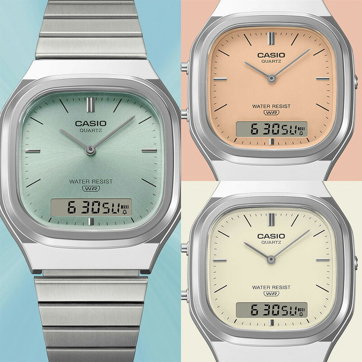 カシオ カシオクラシック CASIO CLASSIC AQ-240E-4AJF ユニセックス レトロ パステルカラー