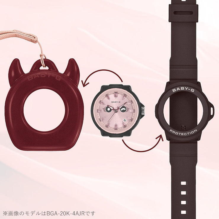 カシオ ベビーGプラス CASIO BABY-G+PLUS BGA-20K-1AJR 女性 耳付きのストラップ付専用ホルダー付