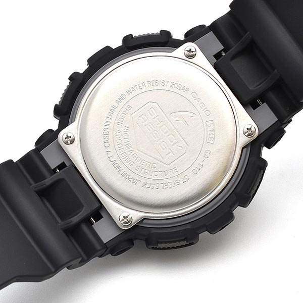 国内正規品 G-SHOCK Gショック GA-110-1AJF カシオ CASIO ジーショック メンズ デジタル アナログ デジアナ ブラック 20気圧防水 無機ガラス 樹脂ベルト