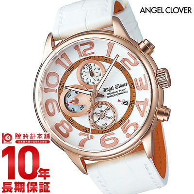 エンジェルクローバー AngelClover 【300本限定】腕時計 ダブルプレイ ホワイト 10気圧防水 DP44PWH-WH メンズ