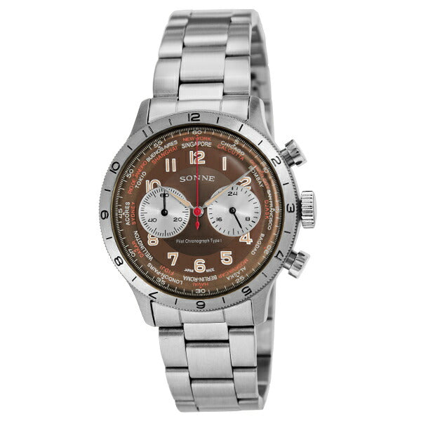ゾンネ SONNE パイロットクロノグラフタイプ? HI003BR メンズ