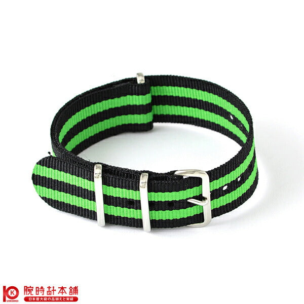 替えベルト  22mm 009 黒/緑 SS 22 ユニセックス