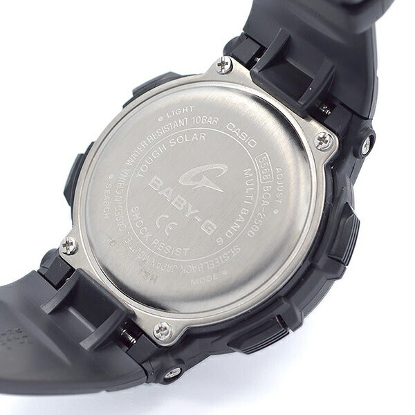 カシオ ベビーＧ CASIO BABY-G BGA-2500-1AJF ソーラー 電波 ネオンイルミネーター 腕時計 レディース Beach Traveler Series ブラック  