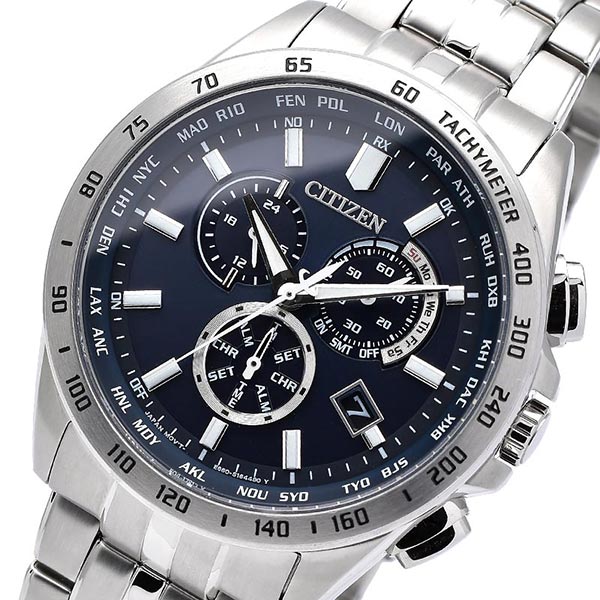 シチズンコレクション CITIZENCOLLECTION エコ・ドライブ電波時計　ダイレクトフライト　クロノグラフ CB5870-91L メンズ