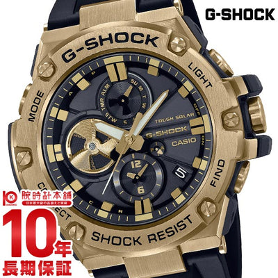 カシオ Ｇショック G-SHOCK G-STEEL BLACK × GOLD GST-B100GB-1A9JF メンズ
