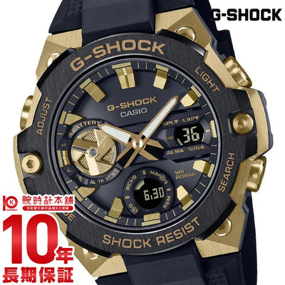 カシオ Ｇショック G-SHOCK G-STEEL BLACK × GOLD GST-B400GB-1A9JF メンズ