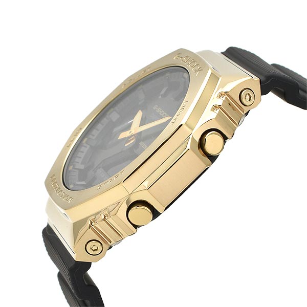 カシオ Ｇショック G-SHOCK METAL COVERED BLACK × GOLD GM-2100G-1A9JF メンズ