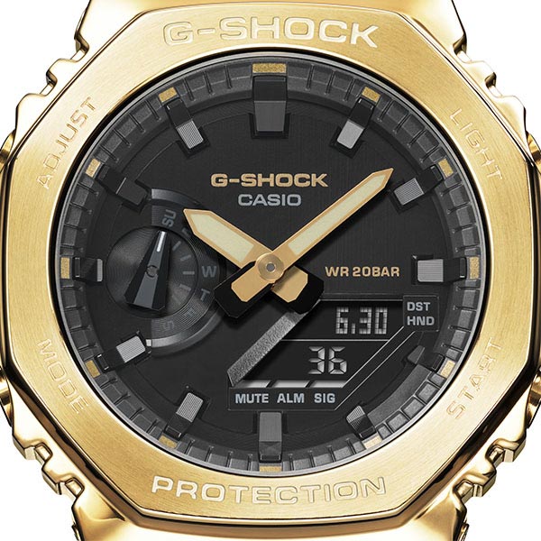 カシオ Ｇショック G-SHOCK METAL COVERED BLACK × GOLD GM-2100G-1A9JF メンズ