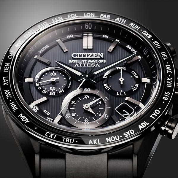 シチズン アテッサ ATTESA ACT Line　Black Titanium Series CC4055-65E メンズ