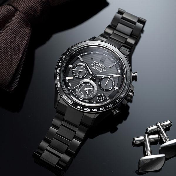 シチズン アテッサ ATTESA ACT Line　Black Titanium Series CC4055-65E メンズ